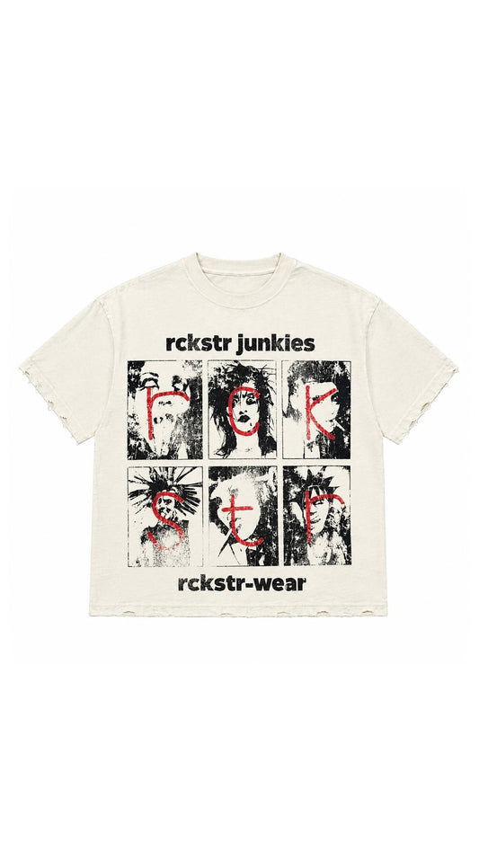 Rckstr Junkies Ecru T-Shirt